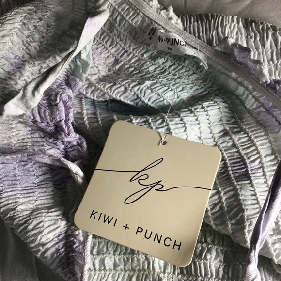 Kiwi and punch Pastel tie-dyed strapless dress maxi dress NWT - Picture 5 of 5